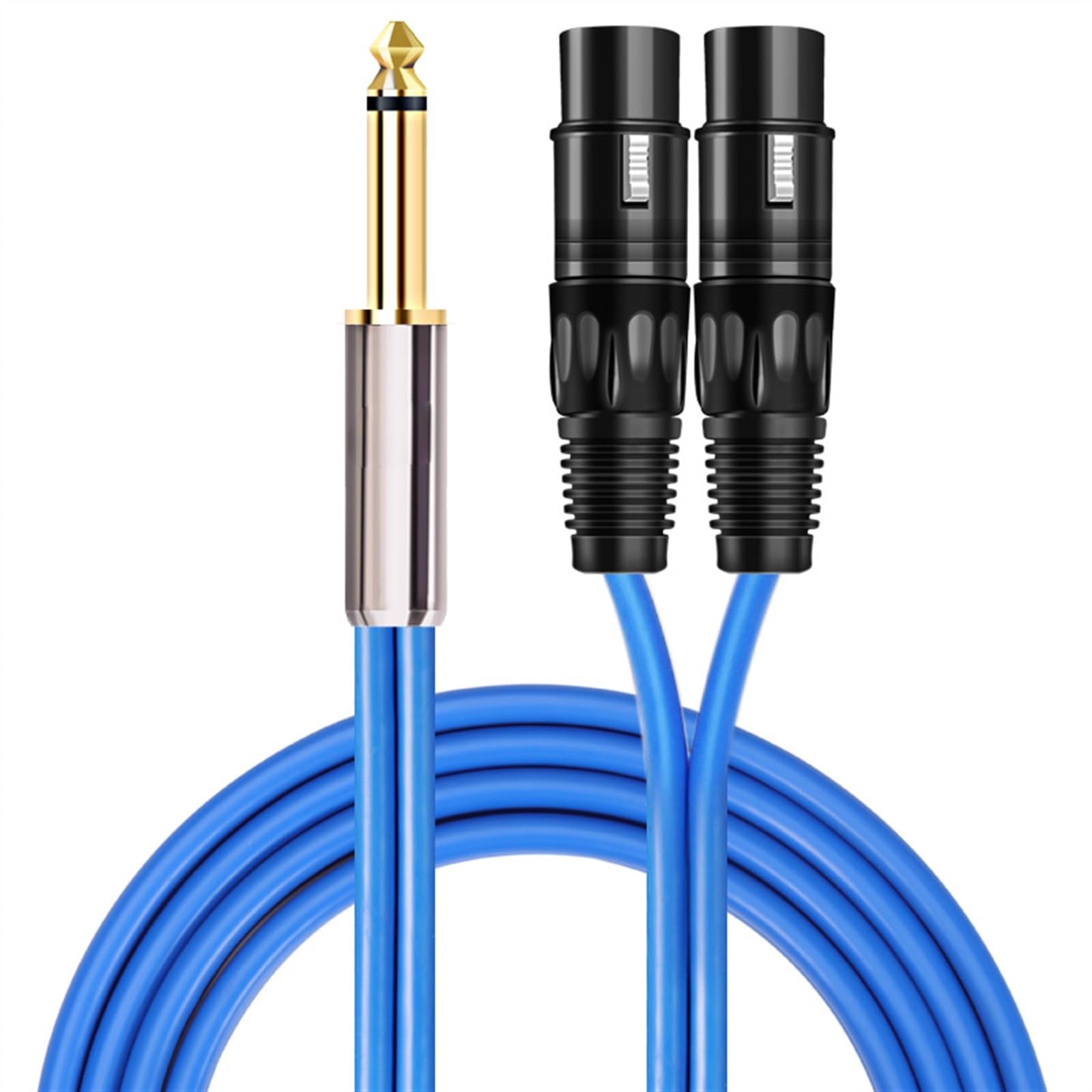 akcesoria do gitary Audiofilski Kabel Audio TS Jack 1/4 "do 2 XLR Żeński Do Wzmacniacza Gitarowego 6,35 Mm (Color : 3meter)