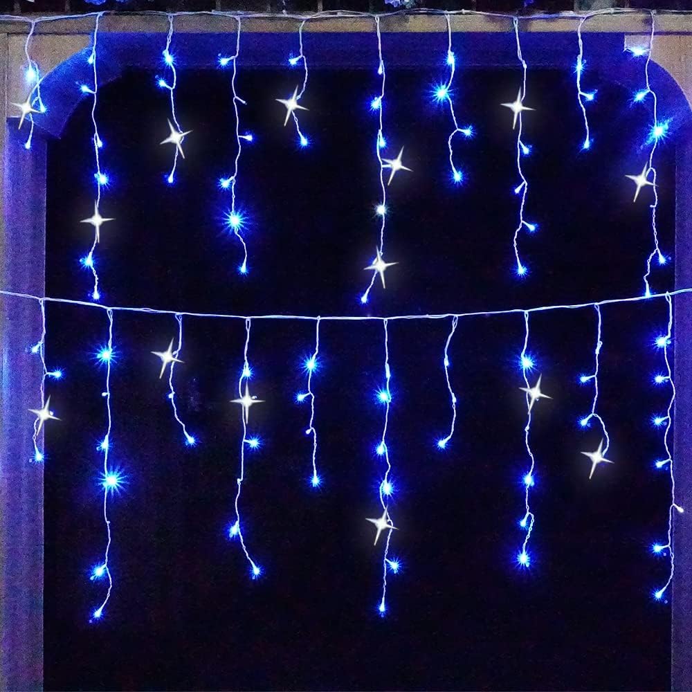 YASENN 300LED Icicle lights Parts strobes String Lights Christmas