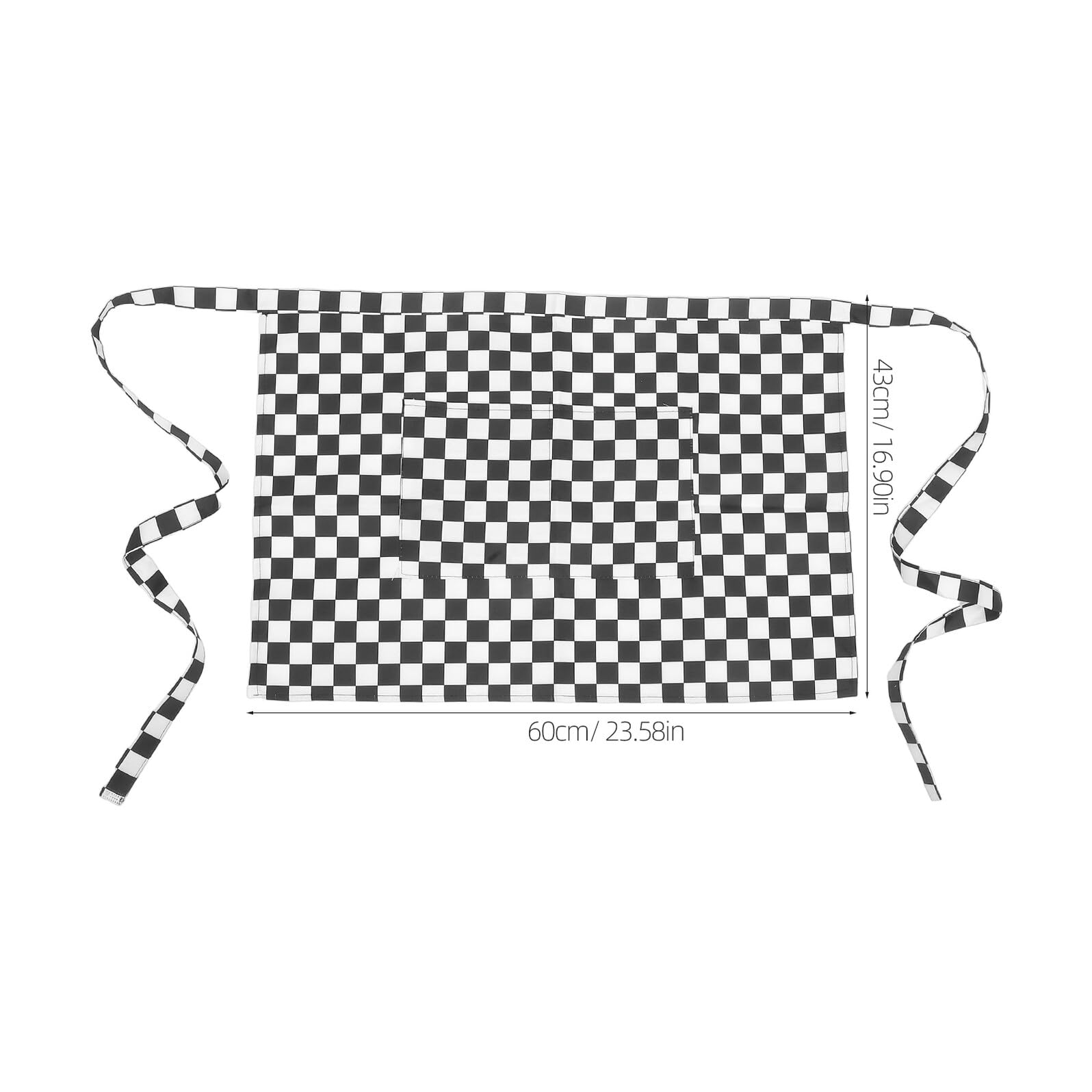 PRETYZOOM 10 Piezas Delantal de Cintura para Camareras con de Cuadros y Negro y Cómodo para Trabajo Restaurante y Servicio de Catering
