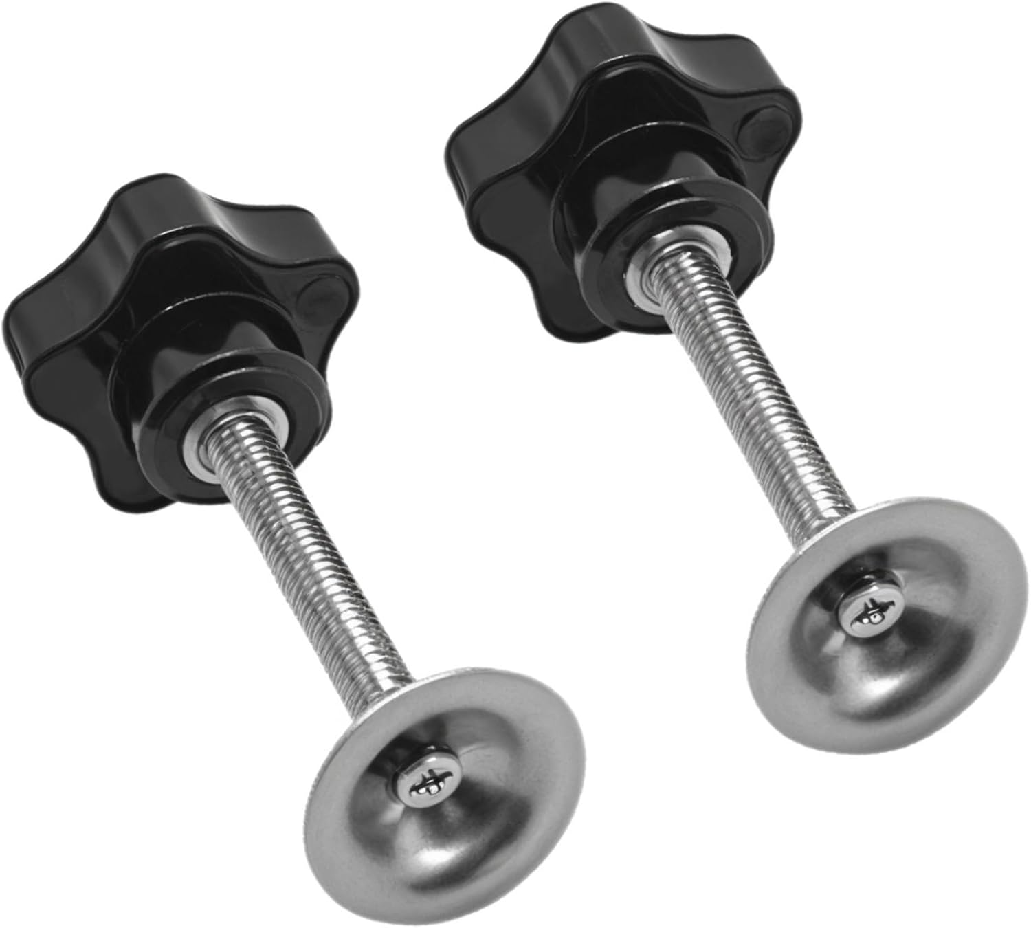Star Handle Hand Screw with Pressure Plate Used Thread Clamping Knob Quick Removal Replacement Parts with Nuts and Washers Stainless Steel Five Star Knobs Assortment Kit (M10*80mm)