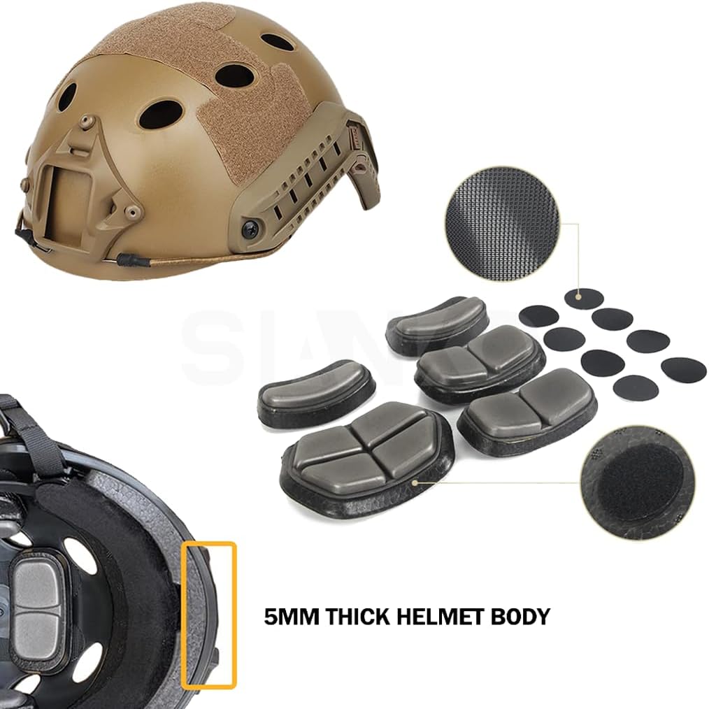 Airsoft Military Fast Tactical Helmet Set,With NVG,Flashlight,Battery Pouch,Helmet Cover,Balaclava Headgear,For Paintball Cs CQB WarGame Cosplay