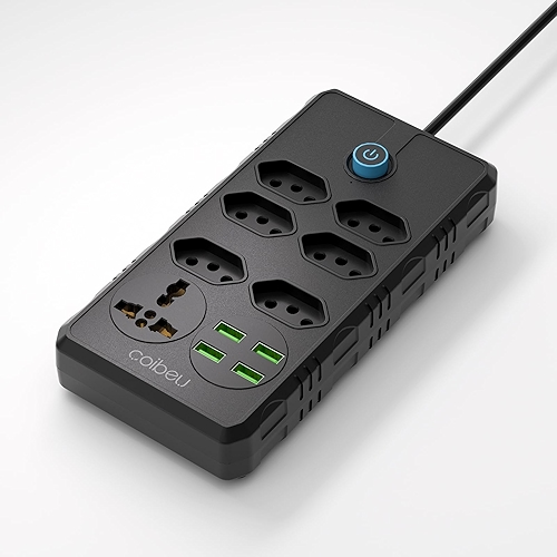 Extensão Tomada, Régua Tomada, Régua de Energia, 6 Tomadas, 4 Interfaces USB, 1 Tomada Uni... Extensão Tomada, Régua Tomada, Régua de Energia, 6 Tomadas, 4 Interfaces USB, 1 Tomada Uni...