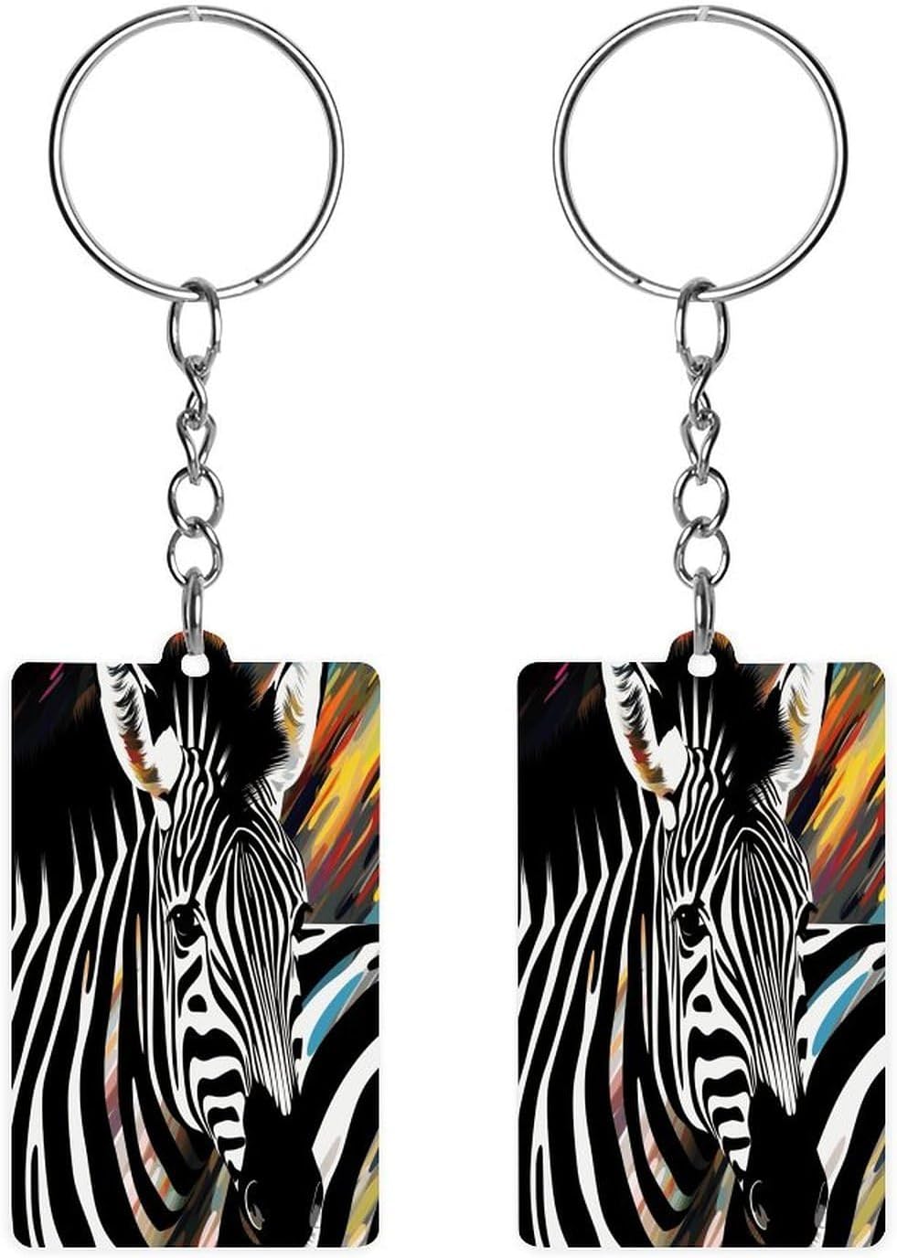2×1.2 in Acrylic Keychain Cute Acrylic Keyring Animal Pendant