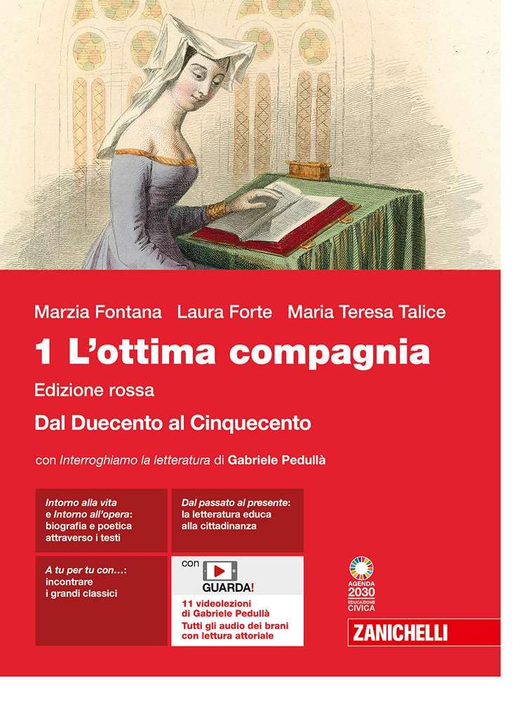 OTTIMA COMPAGNIA (L') - ED.ROSSA CONF. 1 + DIVINA COMMEDIA (LDM) - (9788808988218) + Materiali didattici – Rebillo