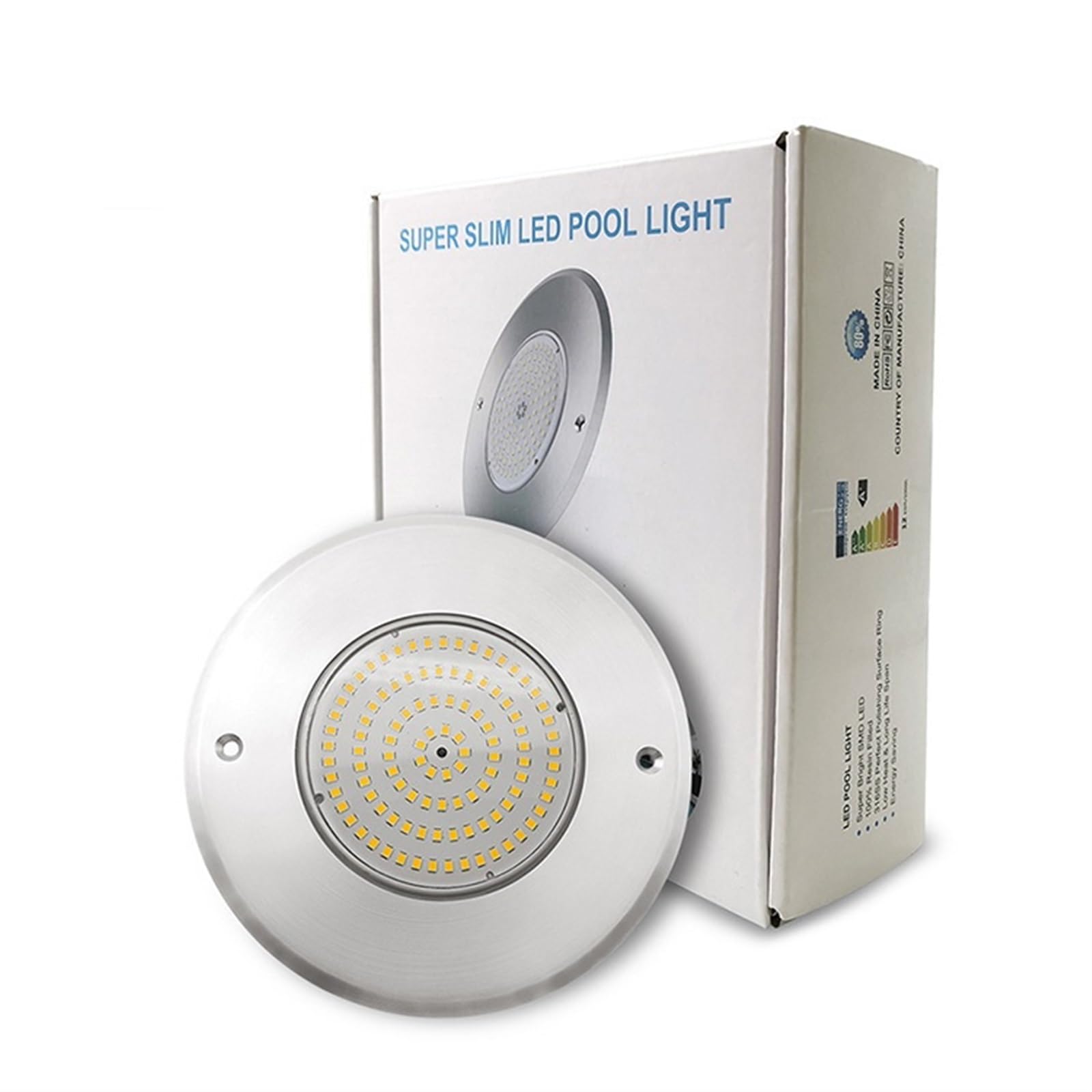 EDEDE Luci Piscina, Swimming Pool Light 18W 25W 35W Ultra-Thin Wall-Mounted Stainless Steel Underwater Waterproof Landscape(Groen,45W)