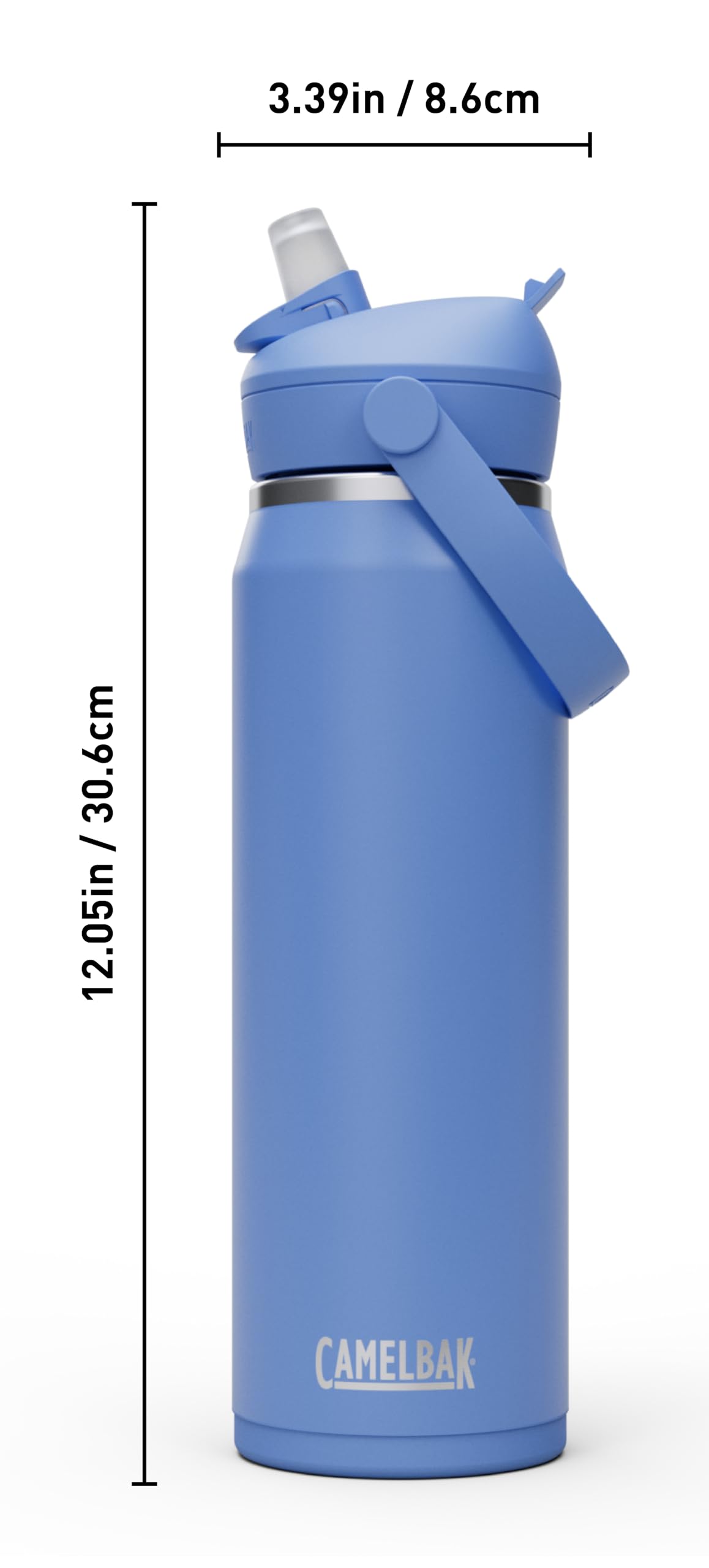 CamelBak Thrive Flip Straw Edelstahl-Wasserflasche 750 Ml – Isoliert, Auslaufsicher, Mit Tragegriff, Himmelblau