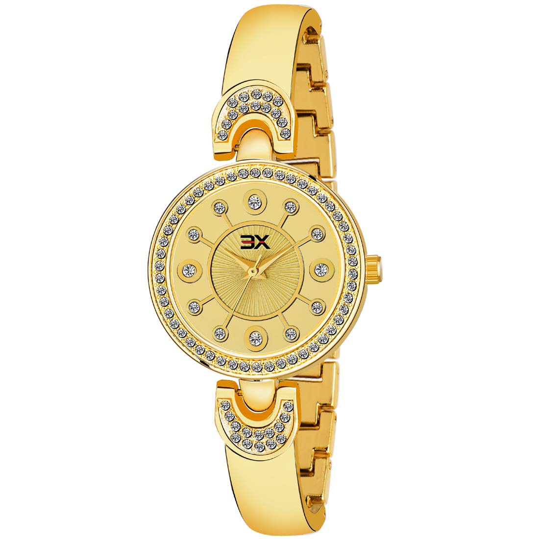 Exotica Fashions Womens Swarovski Crystal Accented Texture Watch with Water Resistance Metal case (B08DKT28YB) Amazon Price History, Amazon Price Tracker