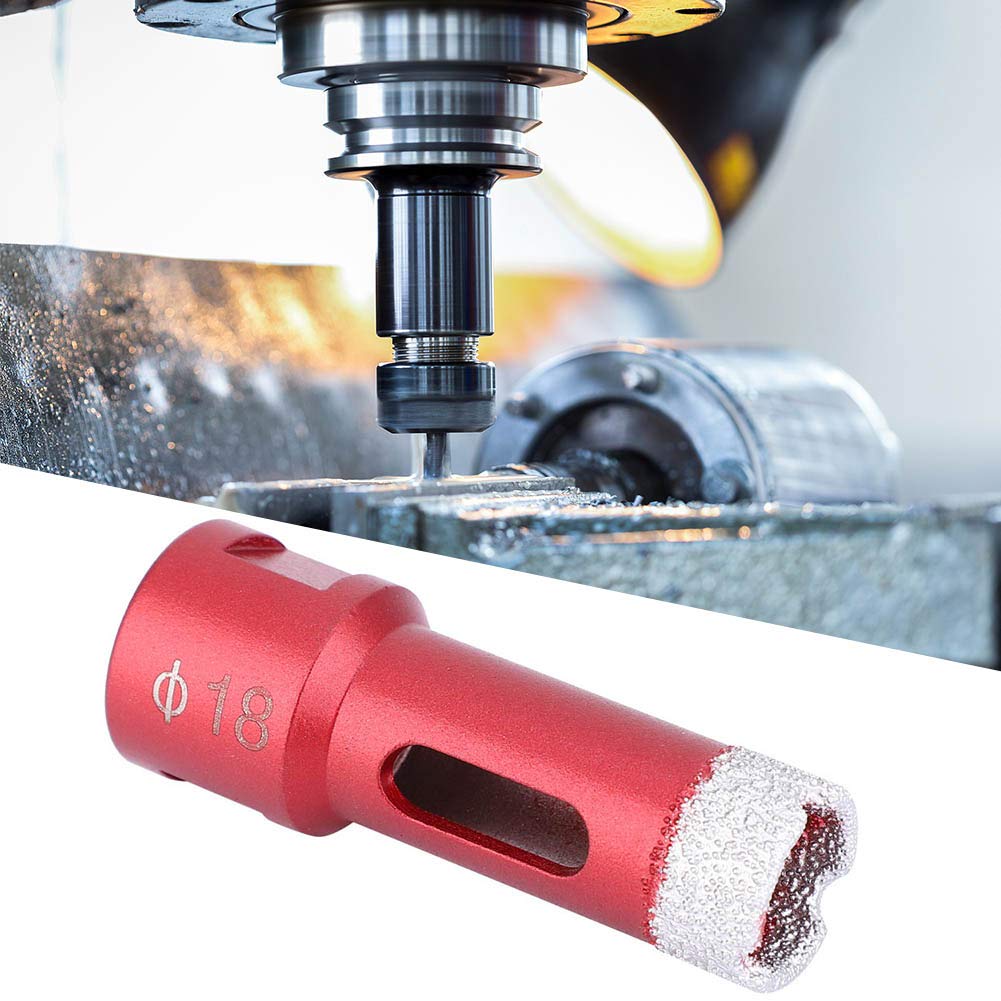 Garosa Diamond Hole Saw, 18mm, Vacuum Brazed Drill Bit, for Porcelain Ceramic Tile Marble Brick M14 Thread, Wet Dry Cutting - Image 4