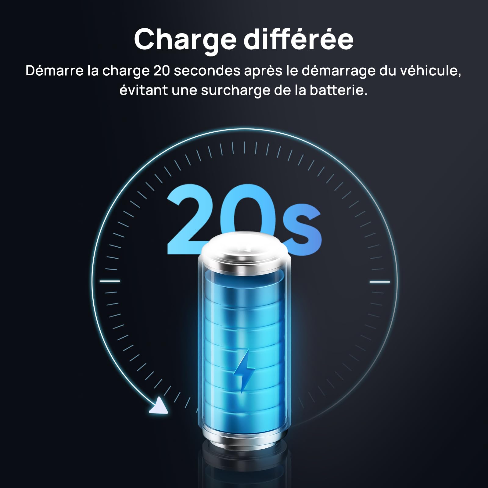 70mai Dashcam BL96NNX, bloc d'alimentation de rechange LiFePO4 96 Wh avec mode stationnement jusqu'à 30 heures, équipé d'une protection basse tension, XT30 + sortie USB-C, 7 protections BMS (charge de