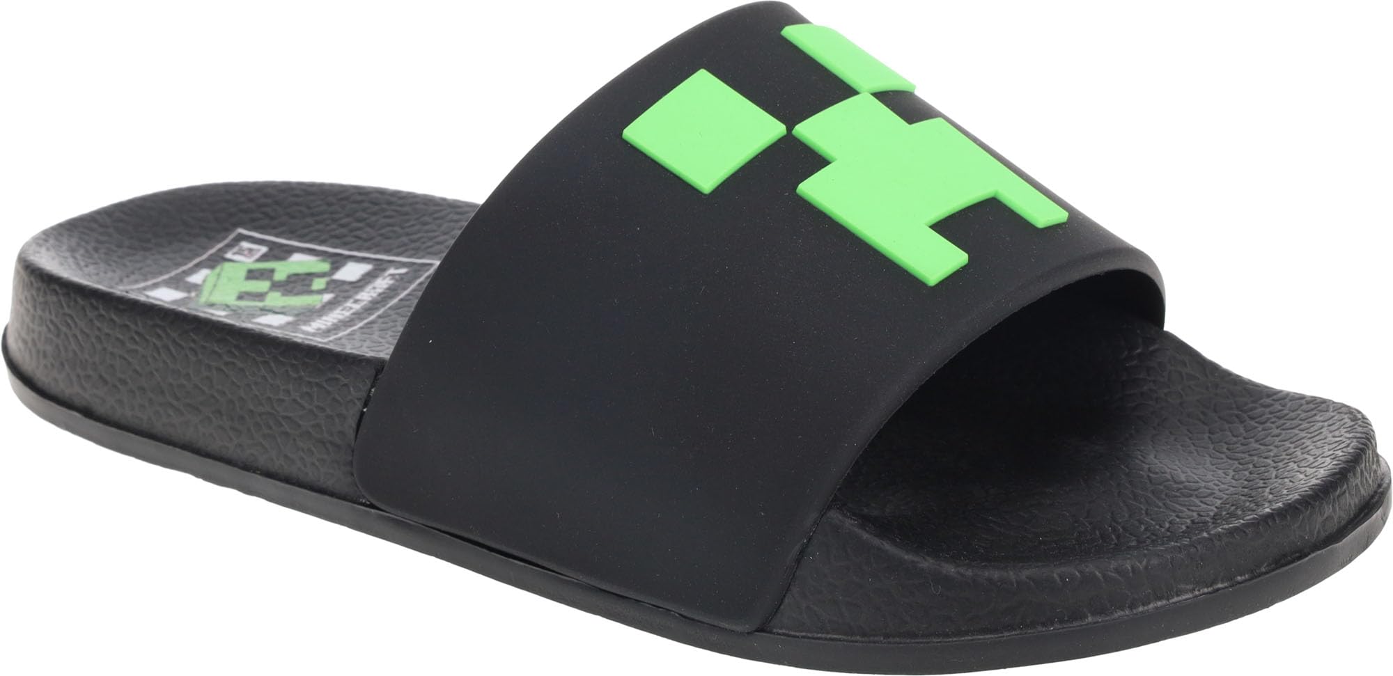 Minecraft Boys Creeper Sandals - Casual Comfort Poolside Outdoor