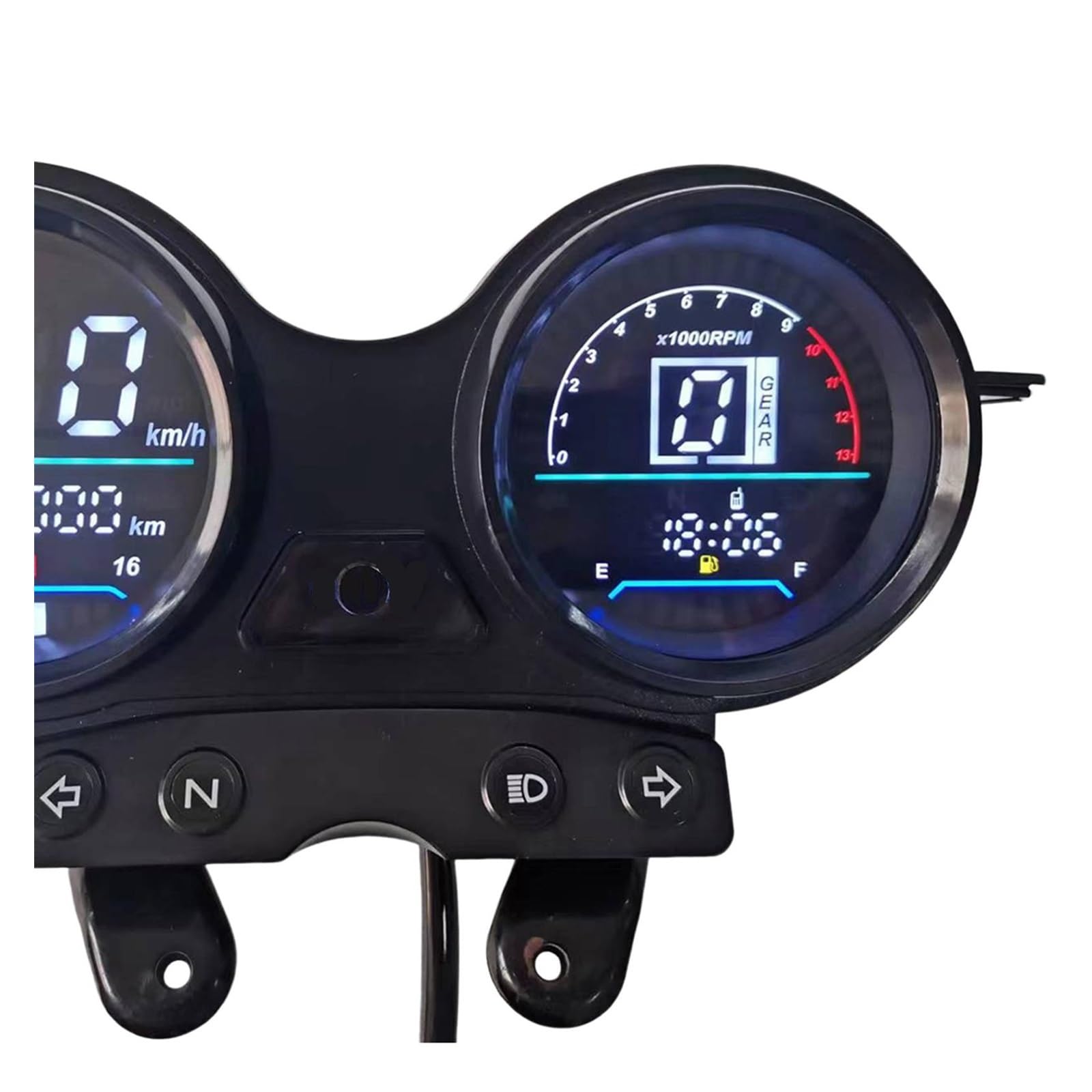 Contagiri contachilometri Tachimetro Digitale A LED 12V Per Ybr 125 Pannello Digitale Per Moto Con Alloggiamento Ricambio Installazione