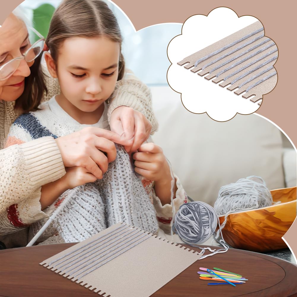 Kit Telai Per Tessitura FINGERINSPIRE - 24 Pezzi Con Aghi Per Principianti E Lavori A Maglia - Foto 4