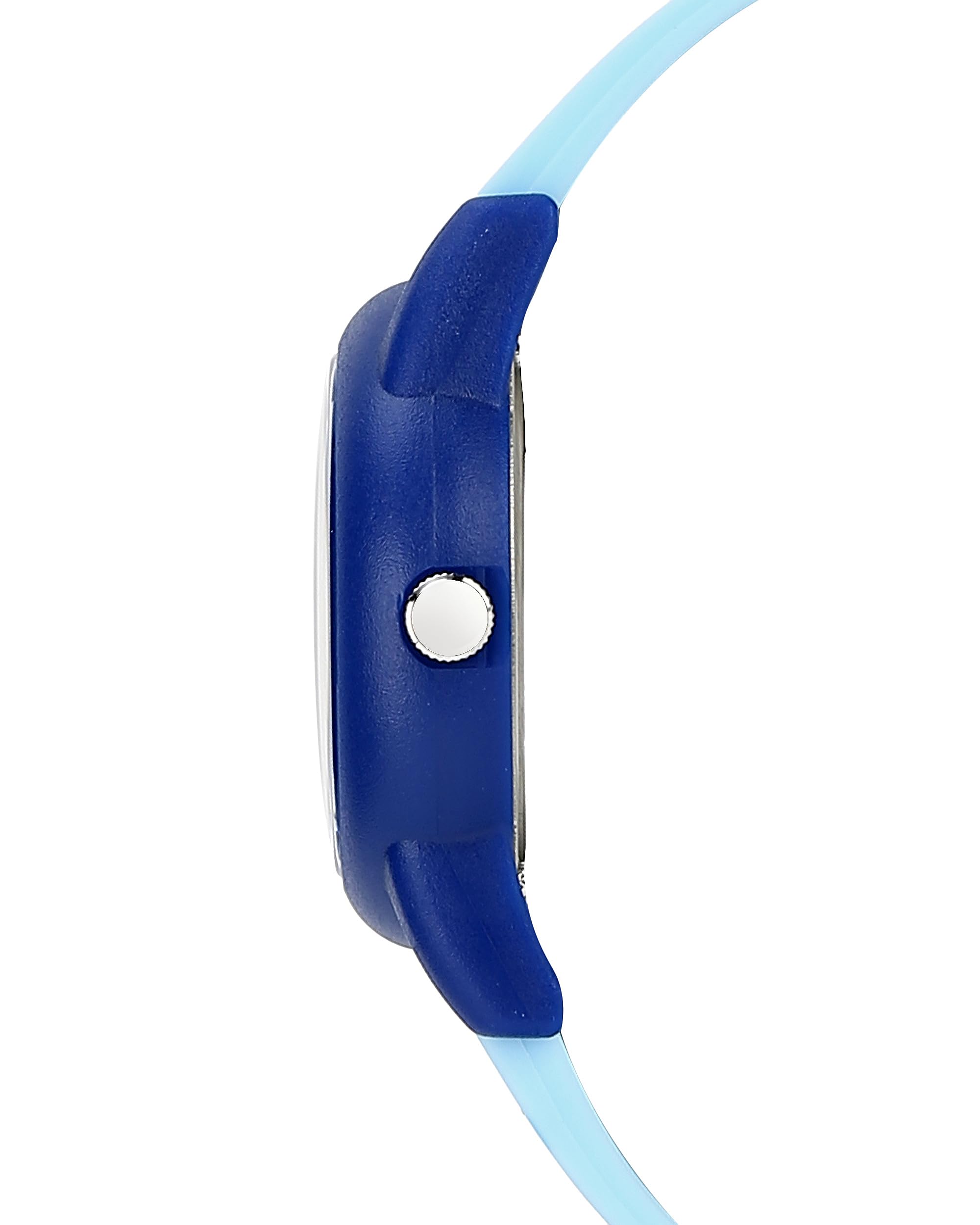 Q&Q Kinder-Uhr Silikon 10 Bar Motiv bunt Lernuhr Analog Quarz (hellblau blau)