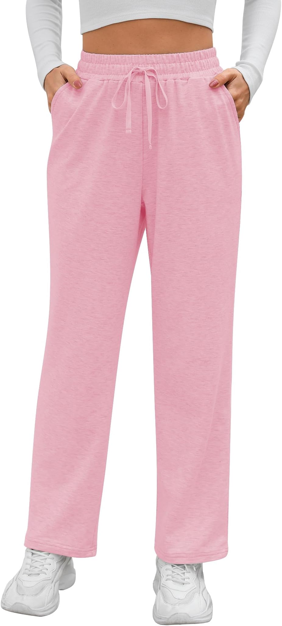 DIBAOLONG Womens Sweatpants Loose Comfy Casual Wide Leg Yoga Pants Drawstring High Waisted Lounge Pajama Pants with Pockets