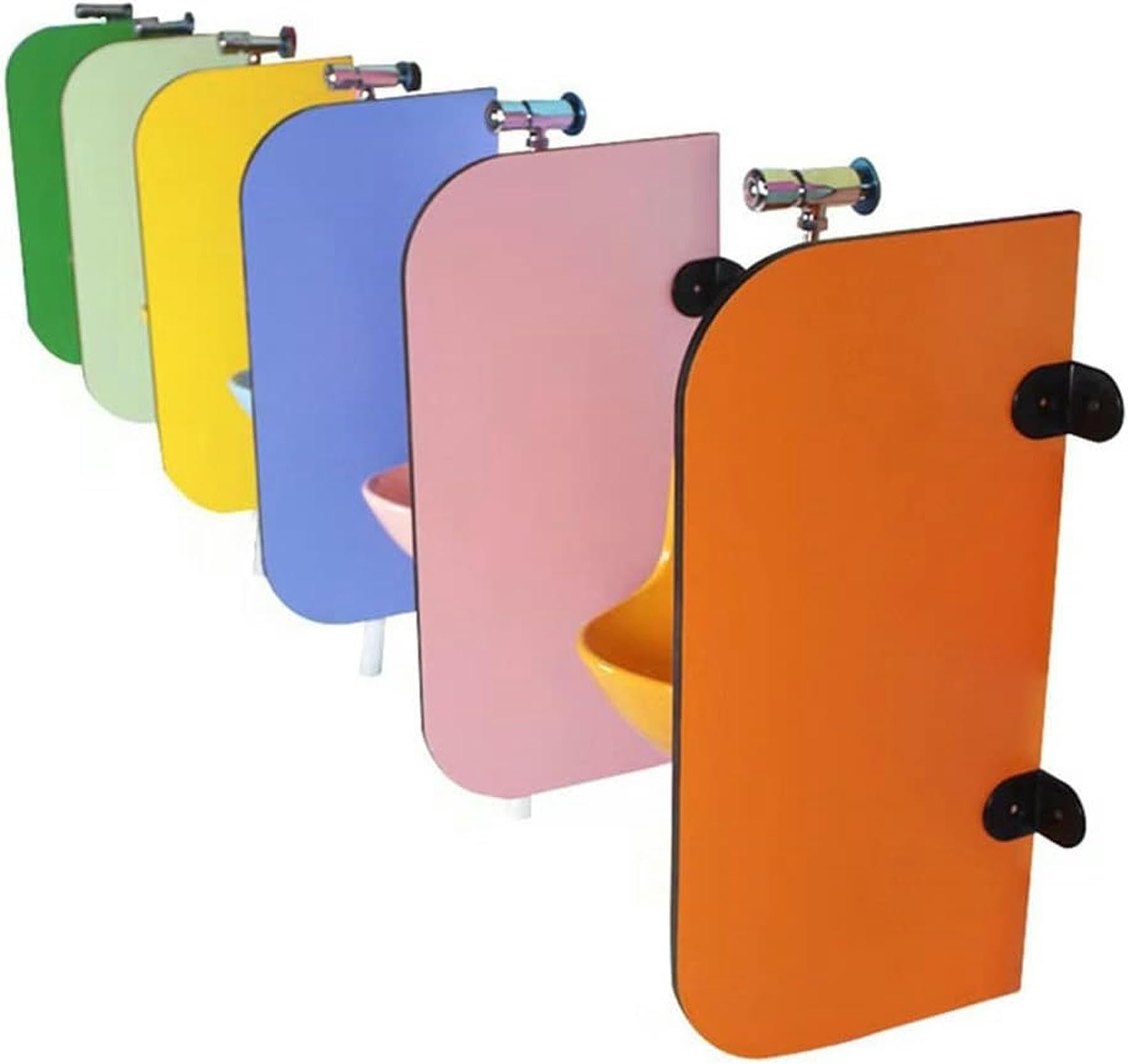 GTHTUHFD Urinal Partition Waterproof Privacy Screen Divider For Schools, Public Places, And Shopping Malls,Yellow-60x70cm