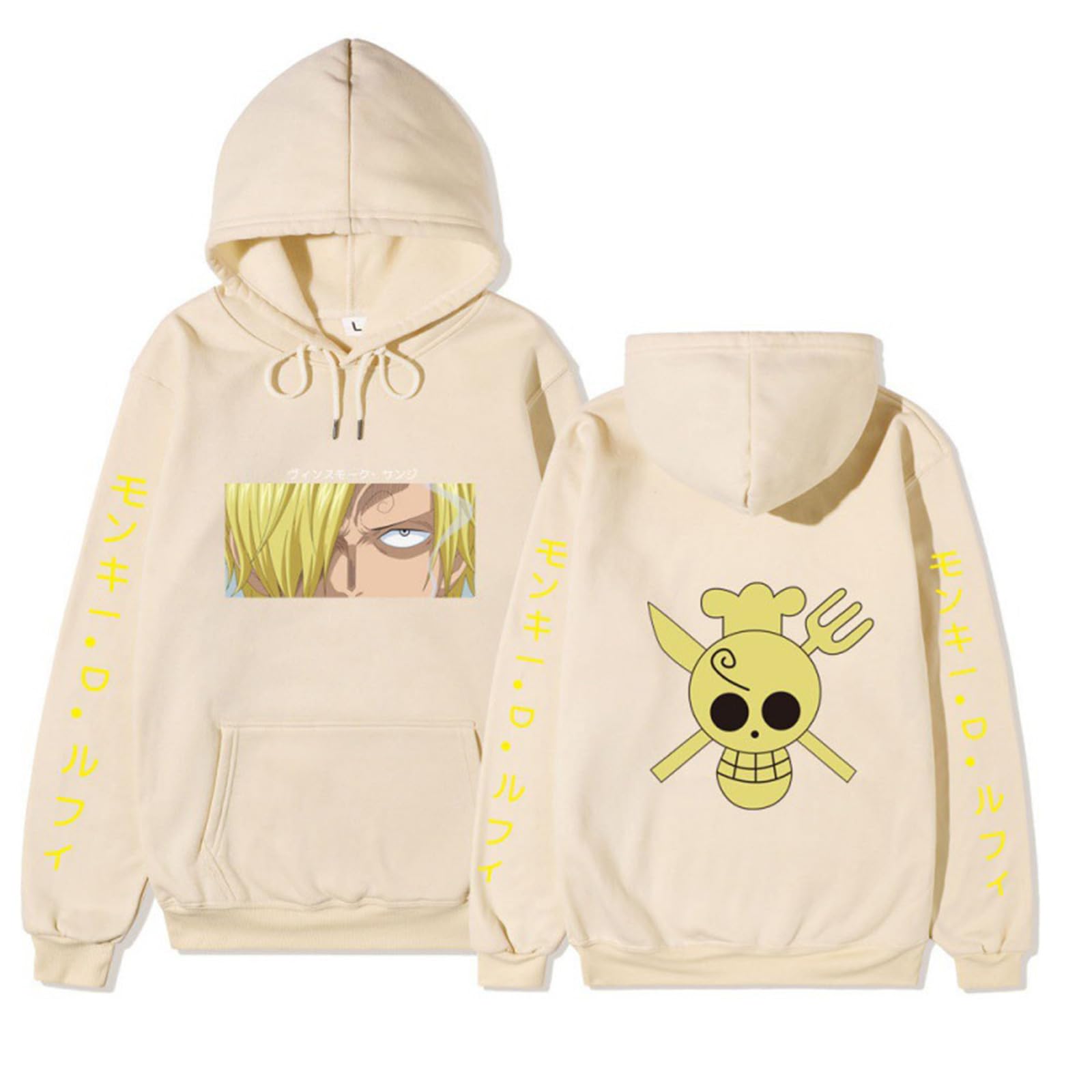 pochikikiLuffy Japanese Comic Casual Hoodie Zoro Sport Loose Sweatshirt Nami Fleece Hoodie Usopp Men's and Women's Sweatshirt Ganzo Sweater Tobio Coat