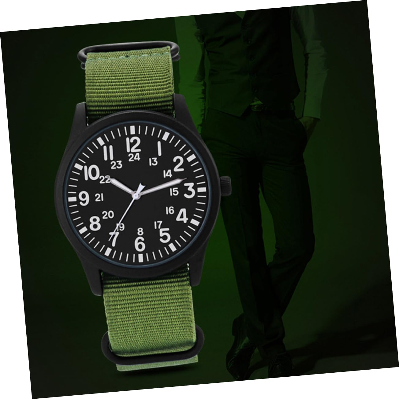 GALPADA 2pezzi Orologio Da Uomo Sportivo Orologio Quarzo Resistente All Con Design Elegante e Visibilità Per Attività All Aperto