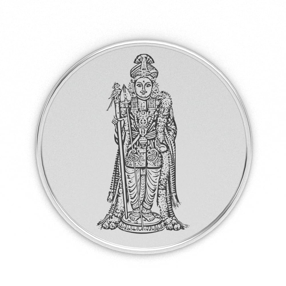 AuGrav Jewels Palani Murugan 999 Pure Silver Coin 10 grams, Certified (B0CW2SLVNW) Amazon Price History, Amazon Price Tracker