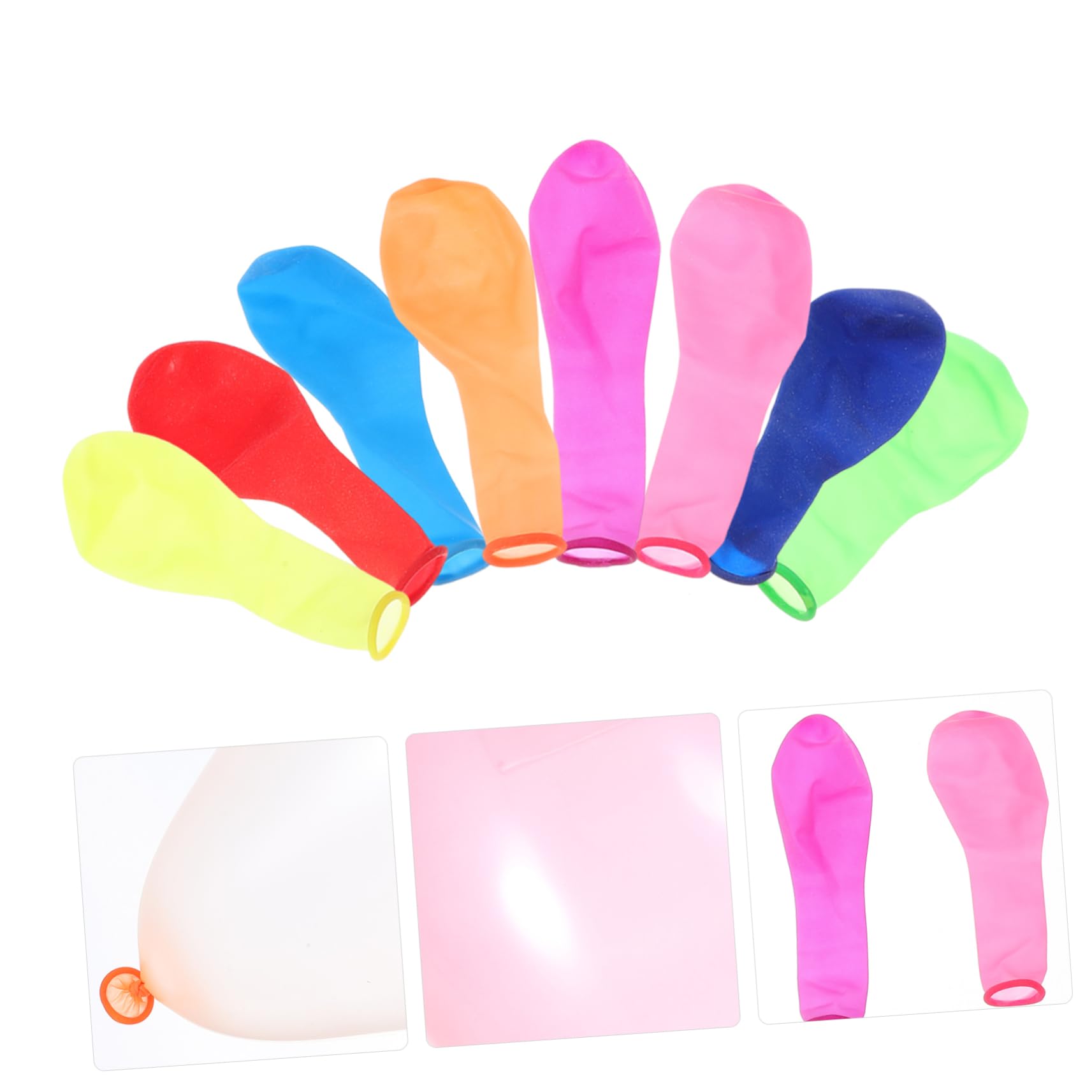 OUNONA Latex Water Balloons Bulk 500pcs Air Balloons Toys for Pool Sports Carnival Decorations