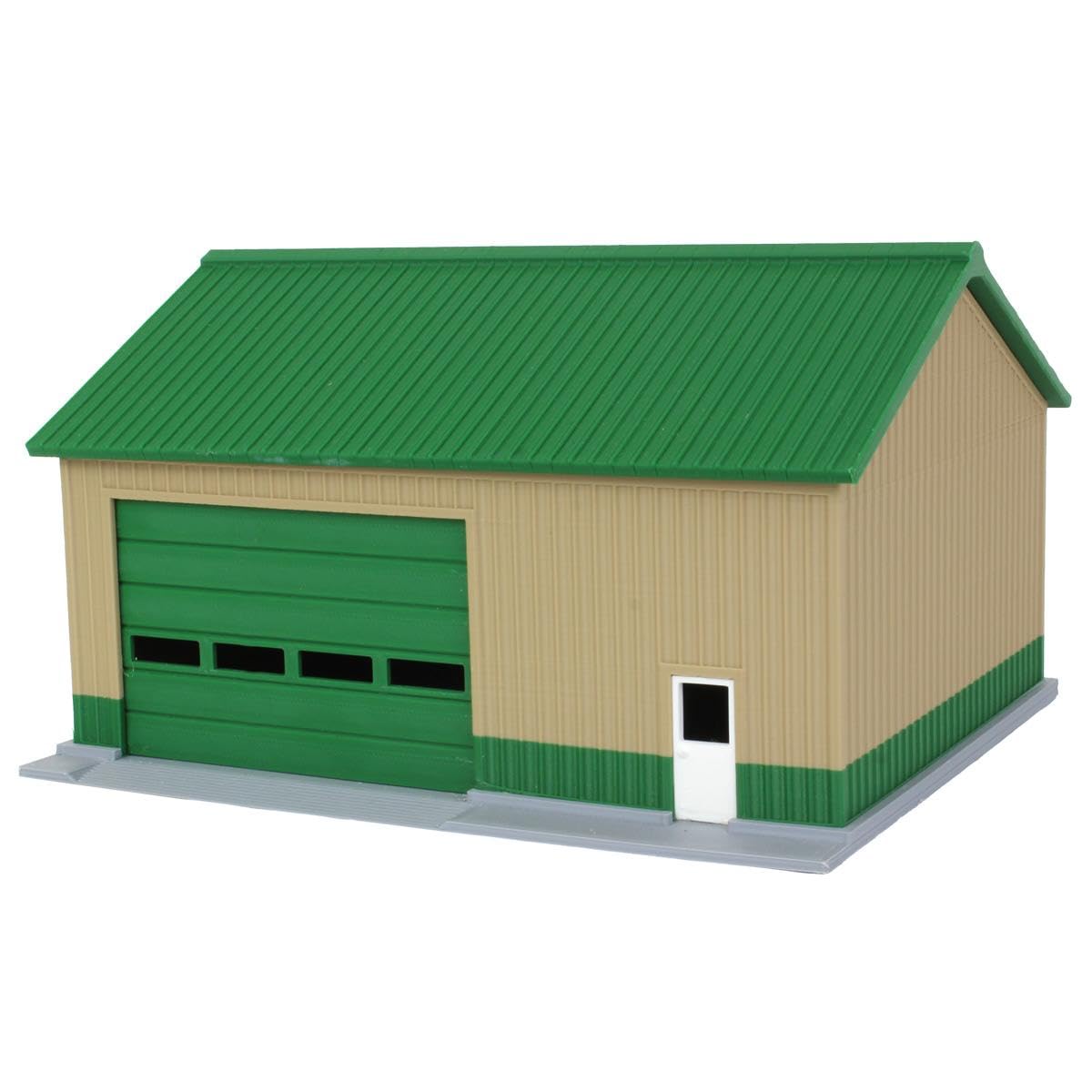 OBT 1/64 Tan/Green 40ft x 30ft Papa's Shop Farm Shed, 3D Printed Farm Model RW-43