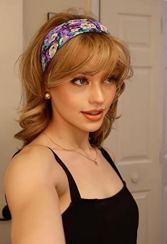 Vista 89 de TERSE Diademas negras para cabello corto para mujer, bandas elásticas antideslizantes para el sudor, envolturas de tela suave para entrenamiento