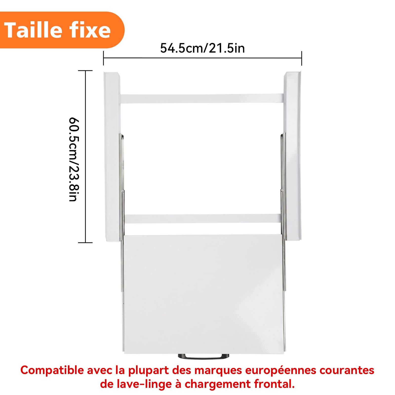 Universal-Overlay-Set für Waschmaschine und Trockner 60 cm