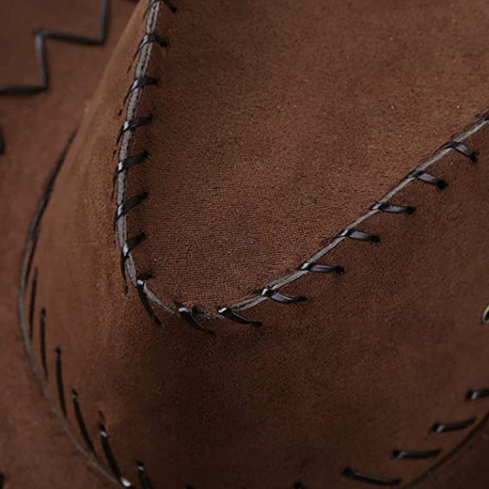 Chapeau de Cowboy, Chapeau de Cowboy à Large Bord, Chapeaux de Cow-Girl Occidentaux, Chapeau de Cowboy en Cuir