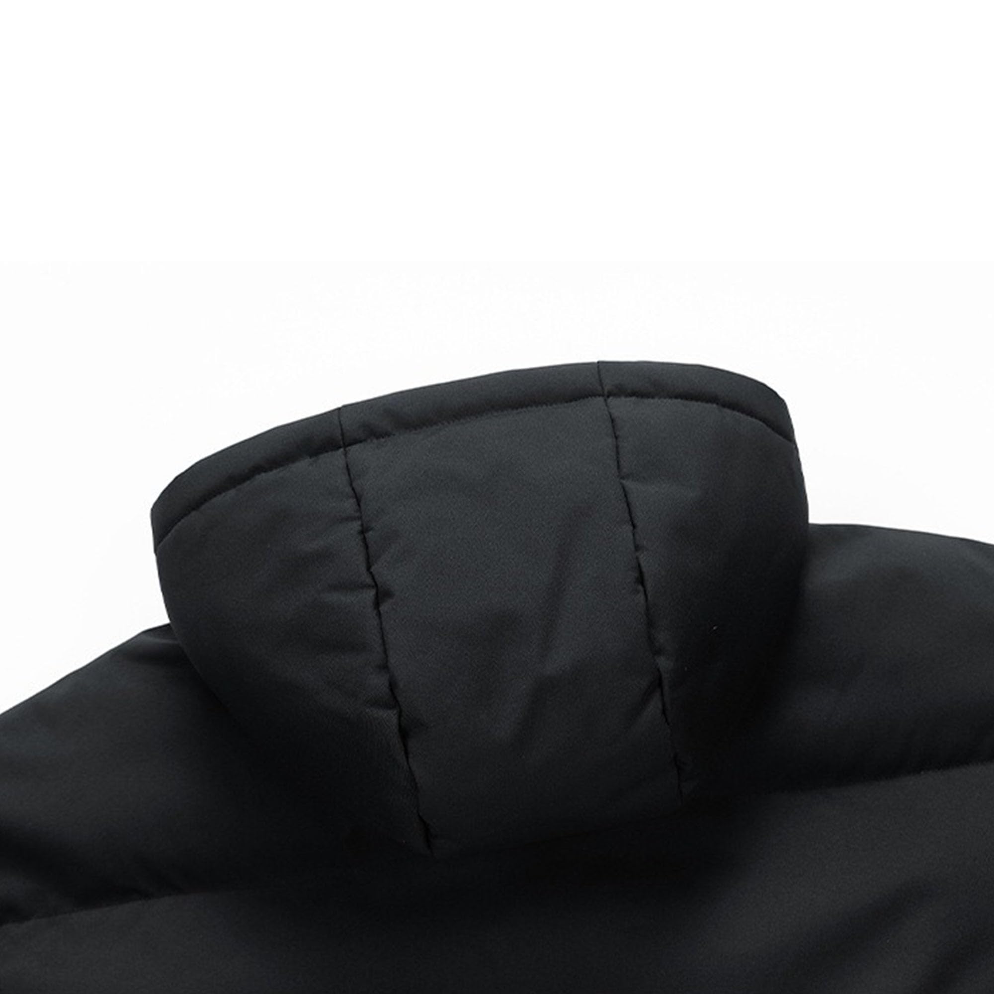 Chaqueta de plumón gruesa y cálida con capucha para hombre, con cremallera, abrigo con capucha para hombre, chaqueta acolchada de invierno para hombre