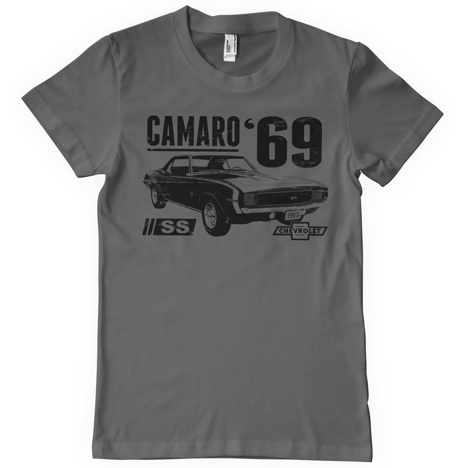 Chevrolet Officially Licensed Camaro SS 1969 Mens T-Shirt (Dark Grey), Medium