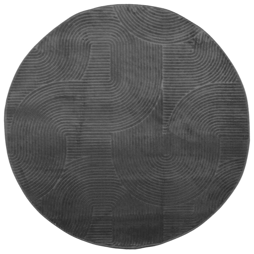 Tapis IZA Poils Courts Style scandinave Anthracite Ø 120 cm,Maison & Jardin,Décorations,Tapis,2.5 kg-375435