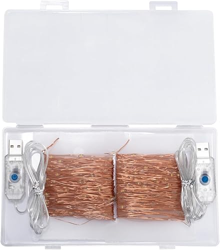 Miniatura 7 de Beingreat 2 Pack USB Plug-in Fairy Lights, 33ft 100 Mini LED Copper String Lights with 8 Modes, USB Starry Lights for Bedroom Wedding Christmas