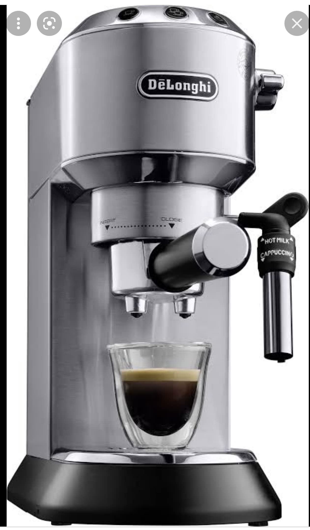 De'Longhi Dedica Style Pump Espresso Machine, Silver - EC685M - International Version