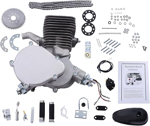 TBVECHI Kit de motor de bicicleta de 100 CC, juego completo mejorado de 2 tiempos con piñón de dientes, bicicleta motorizada de refrigeración por