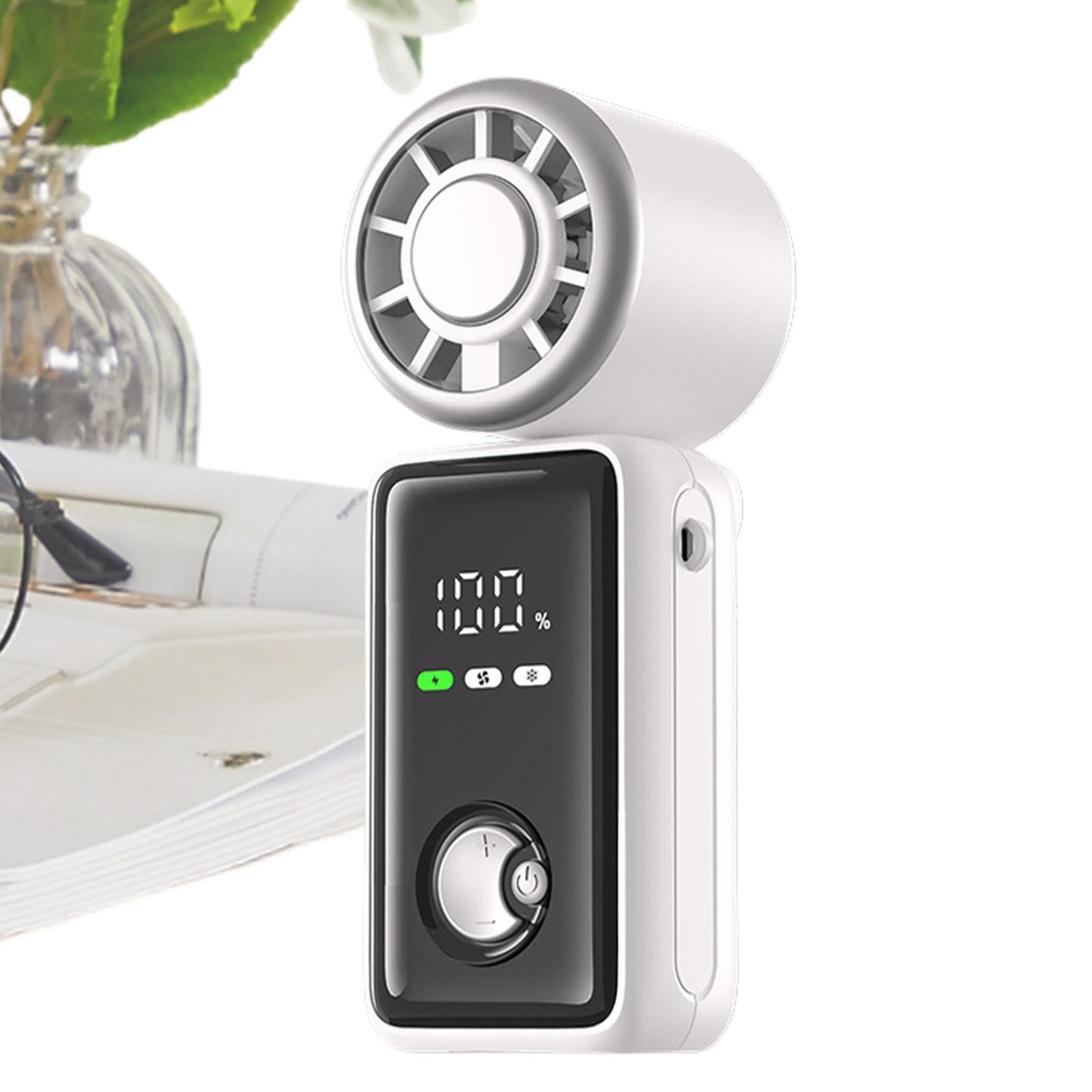 Ventilador de cuello portátil multifunción con batería recargable de larga duración 8