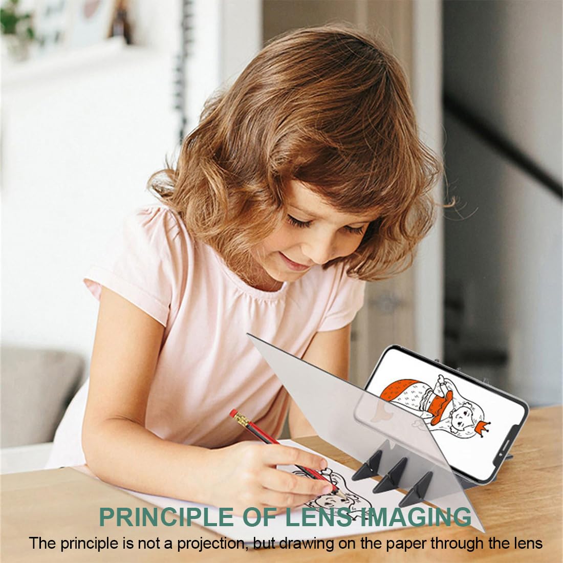 Tavolo da Disegno, Blocco da Disegno, Luminoso Tavolo da Disegno Ottico Trasparente per Riflessione Strumento per Schizzi per Bambini Studenti Artisti