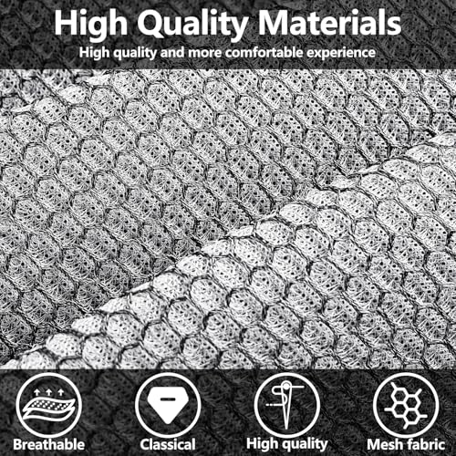 Image of HChengkikz Front Car Seat Covers, Air Mesh, Breathable (Black + Gray)