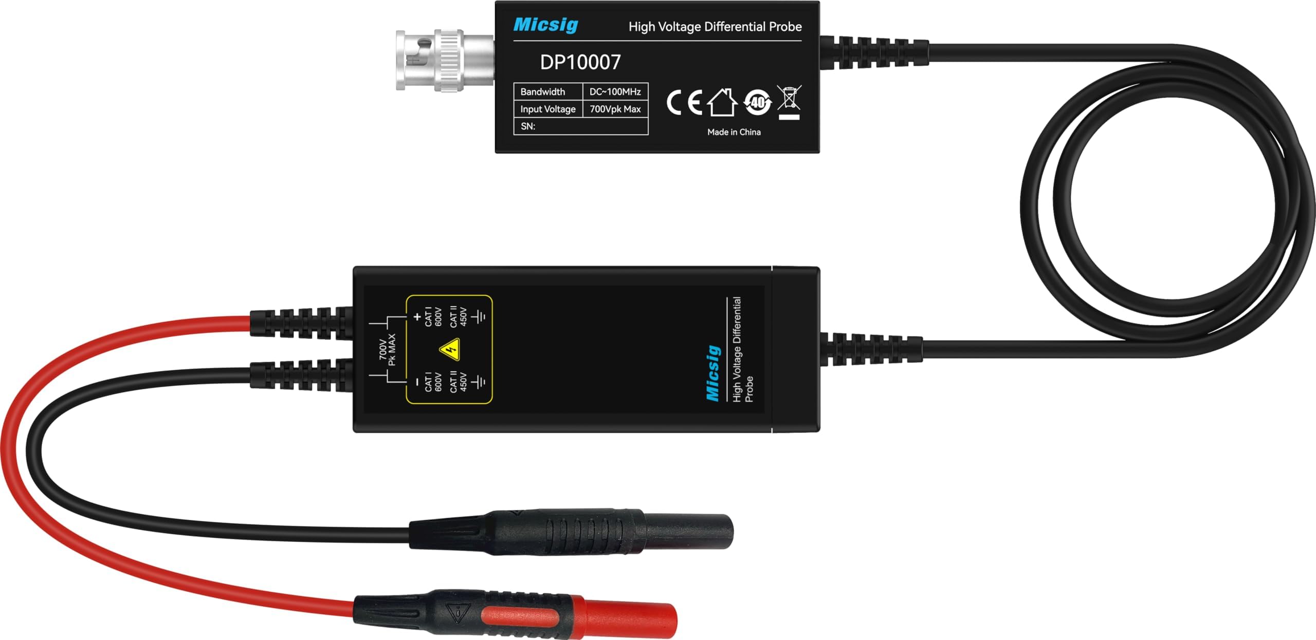Micsig High Voltage Differential Probe DP Series Oscilloscopes Probe (DP700 100Mhz)