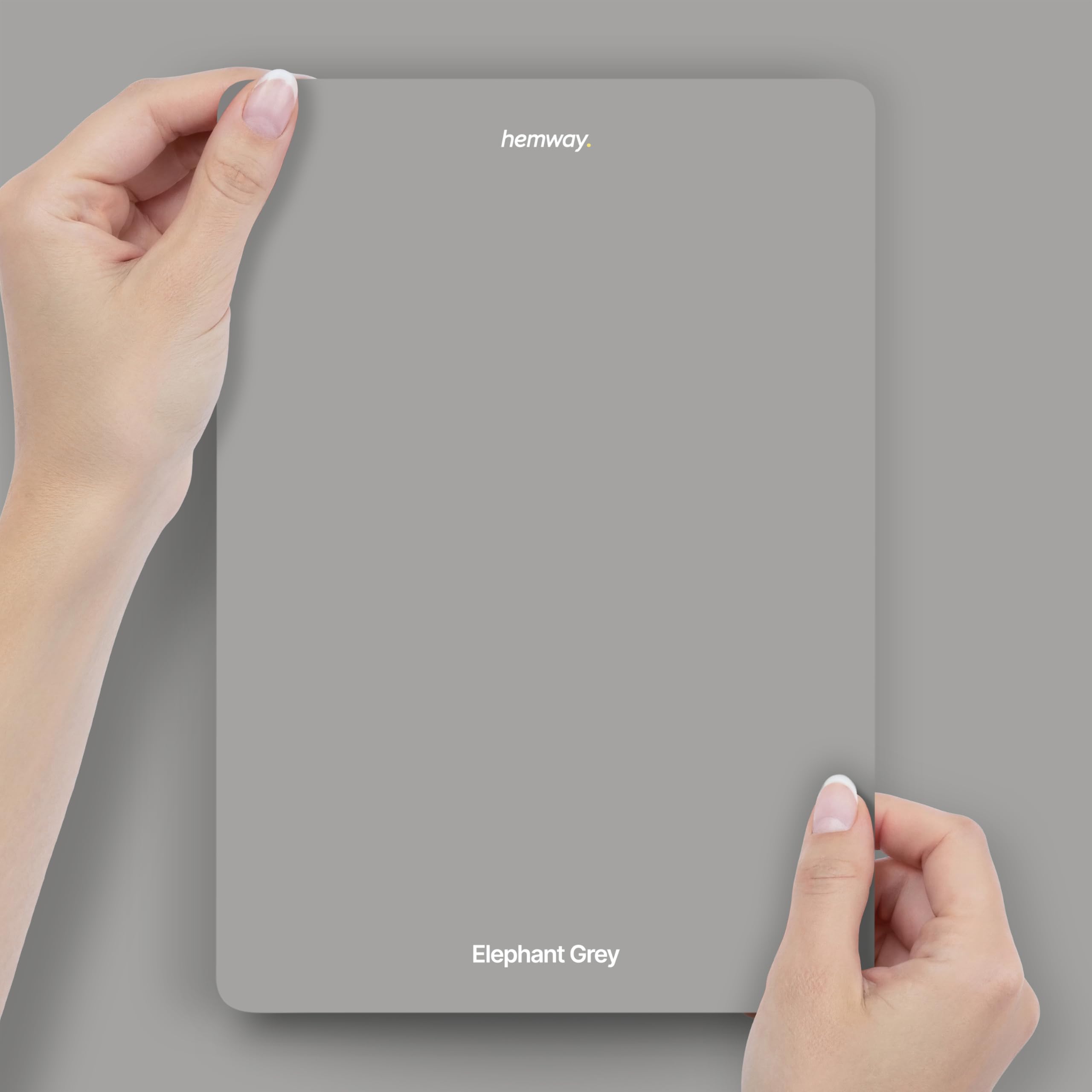 Hemway Elephant Grey Peel & Stick Sample Chalk Paint | A5 Accurate Colour Swatch, Mess-Free Alternative To Paint Tester Pots, Easy To Use, Eco-Friendly, For Interior Furniture & Walls
