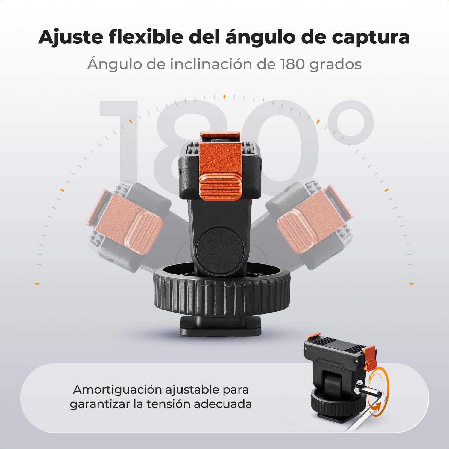 K&F CONCEPT Soporte de Zapata fría de plástico Compatible con dji Osmo Nano/Osmo Action 6, Soporte magnético de fijación rápida para cámara de acción, Adaptador trípode con Zapata Caliente