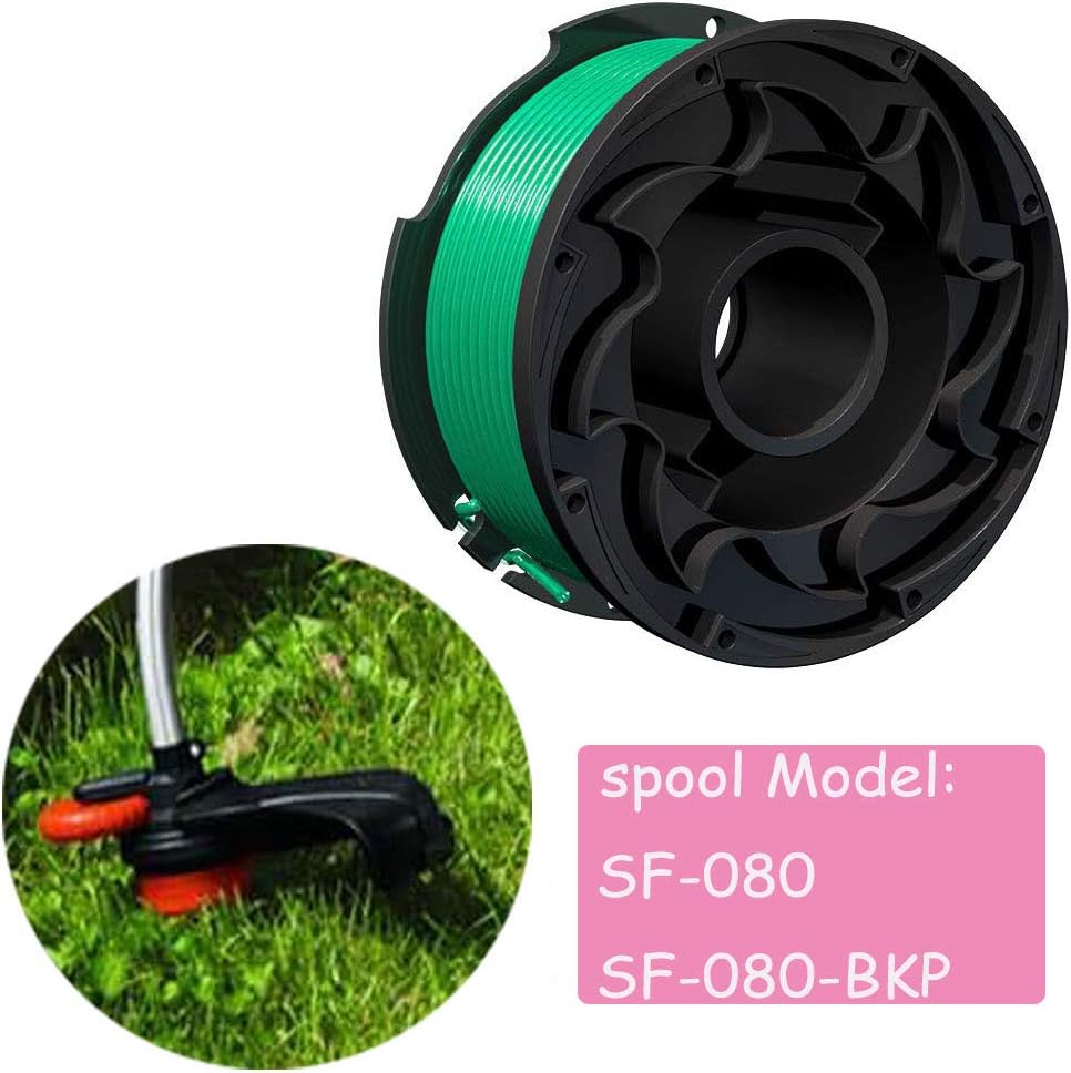SF-080 Replacement Spool for Black and Decker String Trimmer Spool Single Line 20ft 0.080" GH3000 LST540 GH3000R LST540B image 5 of 6 B07WRJ4GQ8