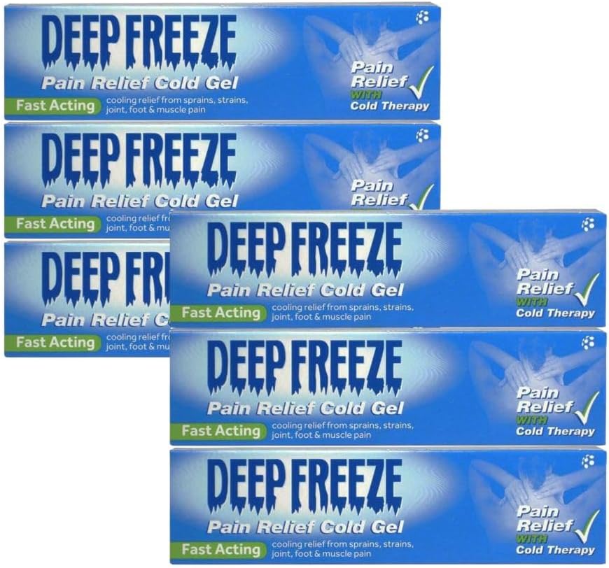 Deep Freeze Cold Relief Gel 35g x 6, Fast-Acting Muscle and Joint Pain Relief Therapy, Soothing Gel with Welari Thank You Card | (6 Pack)