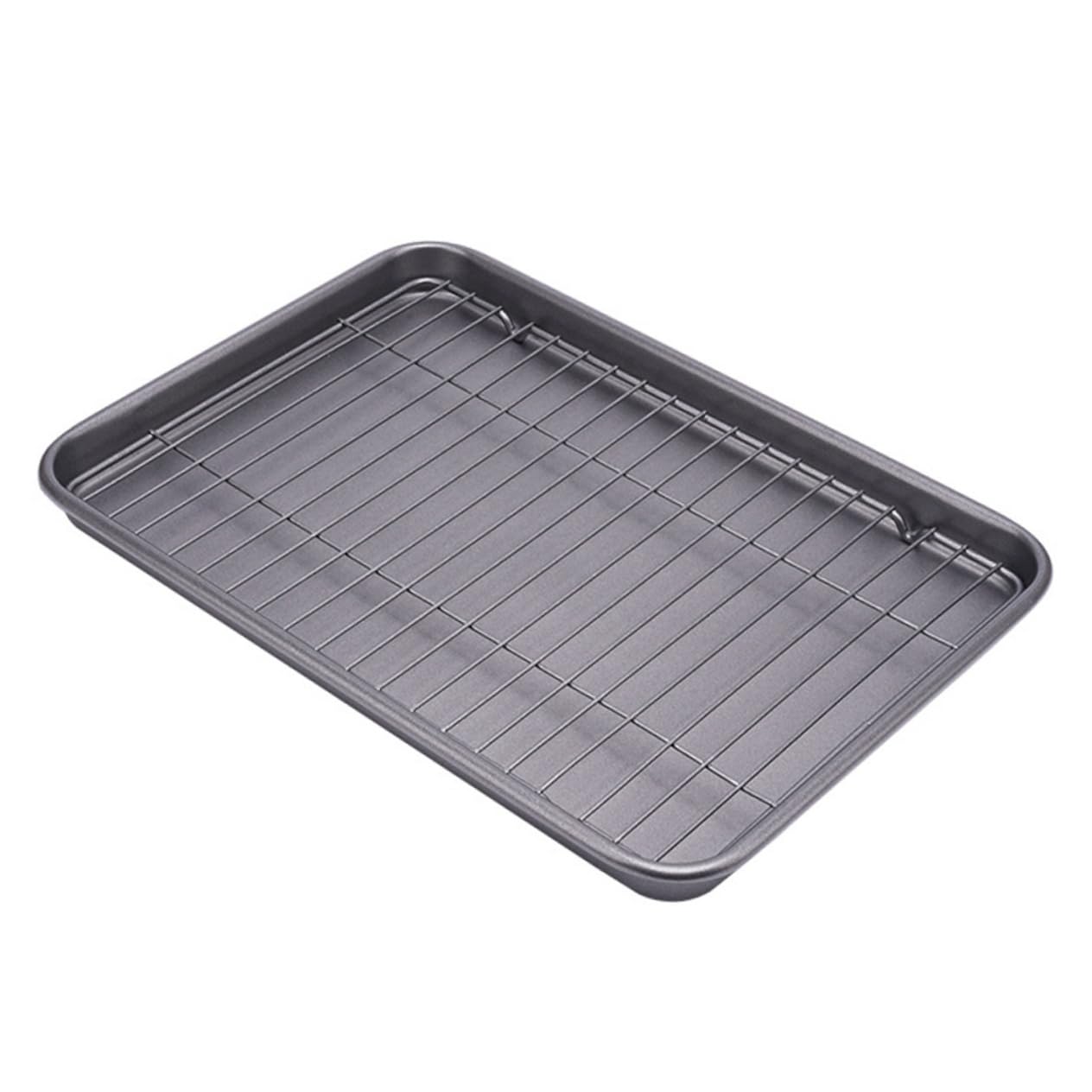 ibasenice 1set Rectangular Baking Pan with Rack Heavy-duty Cooking Tray for Cookies Cakes and Roasting Vegetables for Home and Restaurant Use Stargazing