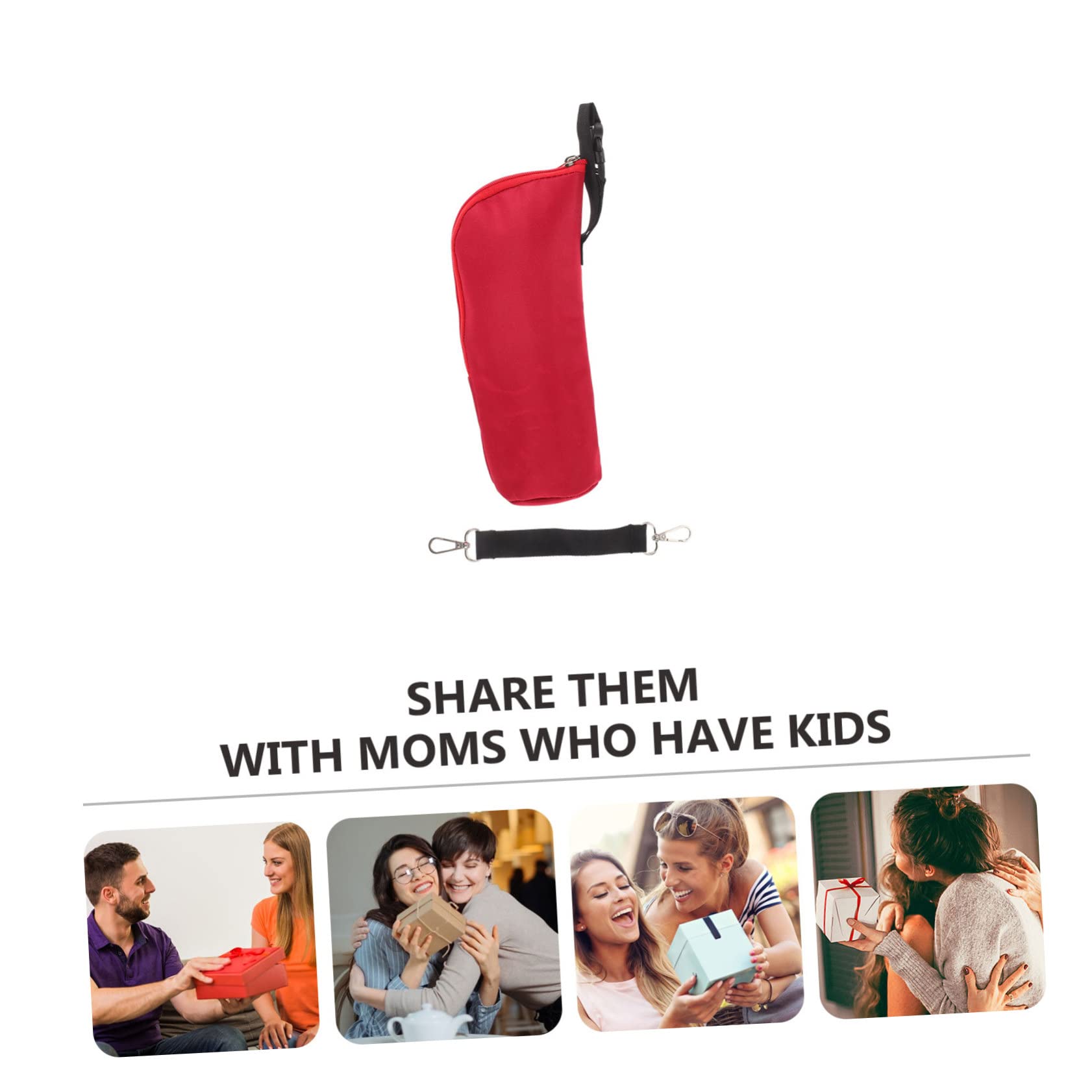 BESTonZON 4 Set Borsa Isolante Per Biberon Borsa Portatile Custodia Porta Bottiglia D'acqua Sacchetto Per Alimenti Per Bambini Borse Termiche Per Bottiglie Di Latte La Borsa Metallo Rosso