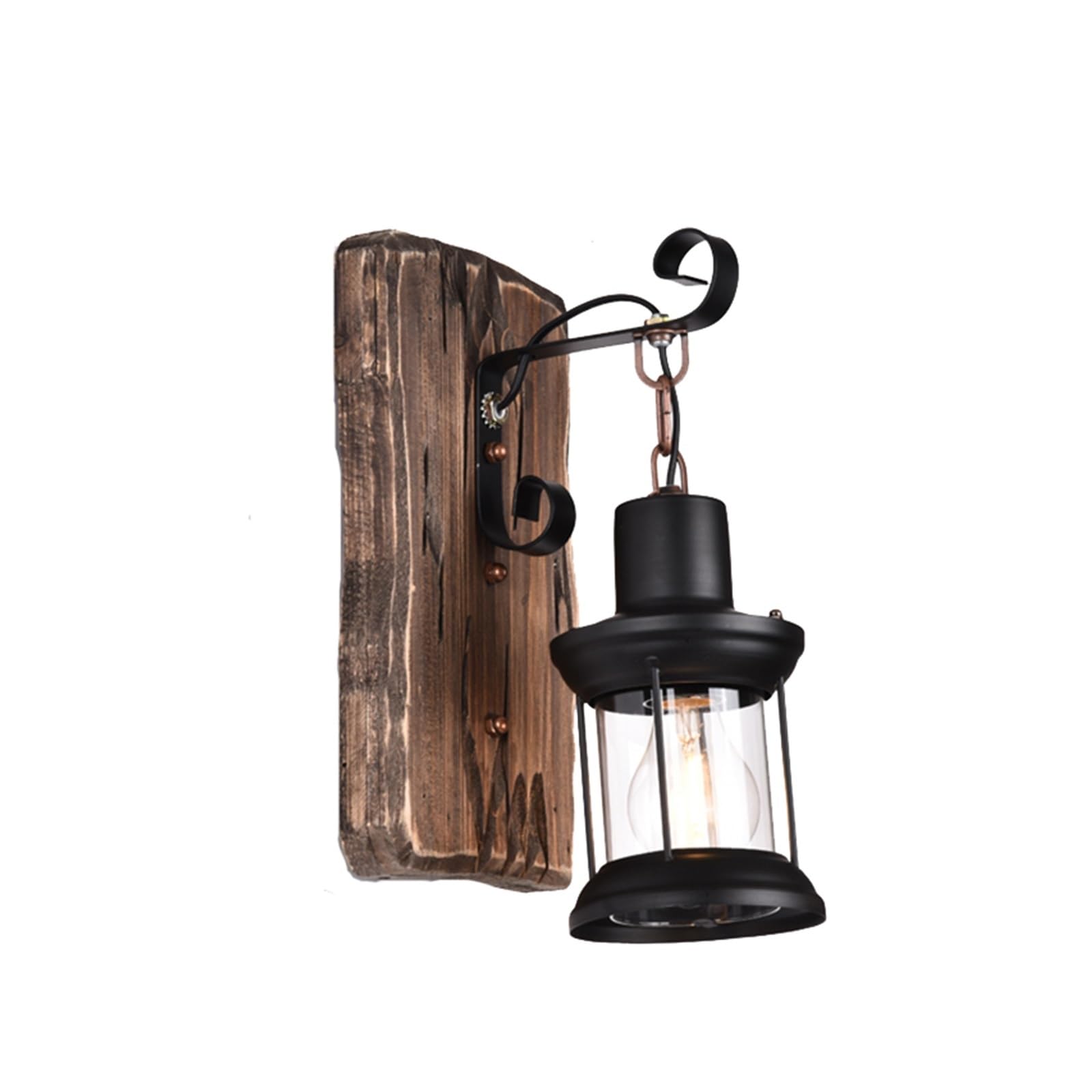 SYAXVOM V-intage Industrial LED Cage Wall Light Retro Loft Lamps Black Lamp Shade E27 Sconce Lights Modern Indoor Lighting Fixture