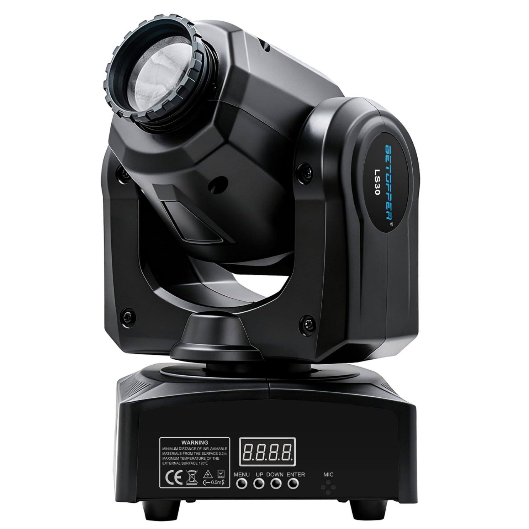 Betopper Rgbw Dj Moving Head Lights Strobe Spot Led Stage Light 8 Gobo 8 Colors 9/11 Channel Lighting Dmx-512 Sound Activated For Party,Dance,Church Event,Mobile Dj,Bars,Gigs,Disco Etc. (1 Pack)