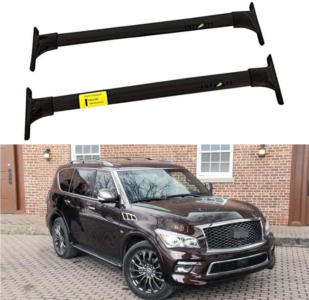 UDP 2Pcs Fit for Infiniti QX56 QX80 20112020 Stainless Steel Roof Rail Rack Cross