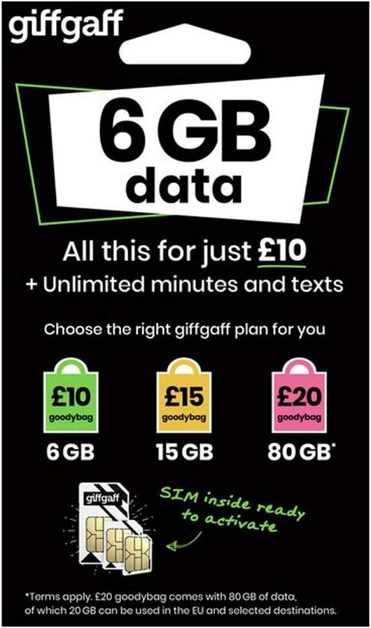 02 4G Multi SIM - Preloaded with £5 FREE CREDIT On your first Top up! For GPS Tracking Tracker PAYG GPRS APN - Includes UNLIMITED CALLS, TEXTS & DATA - Fits all Mobile devices