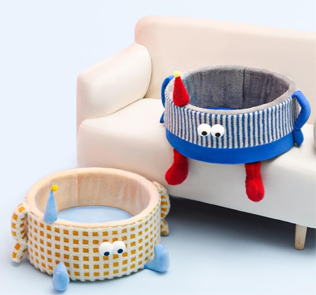Katzensofa Orthopädisches Haustierbett für große und mittelgroße kleine Hunde, Abnehmbarer und waschbarer Bezug Hundekissen(B,40 * 40 * 18cm)
