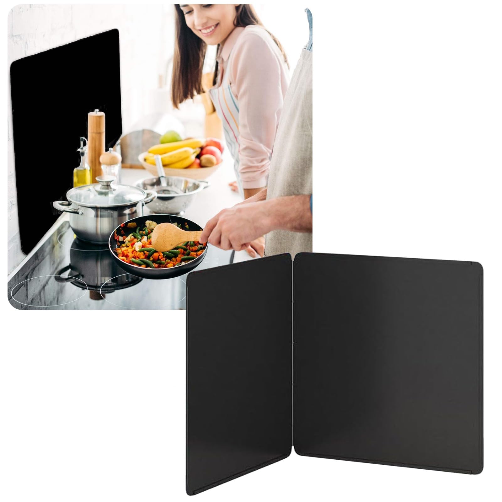 LIYI929GP Foldable Splatter Shield Guard Screen For Induction And Gas Cooker, Caravan, Camping Stove Draft Shield, Sink Vegetable Washing Waterproof Cover, Stove Splatter Guard Oil Splash Guard