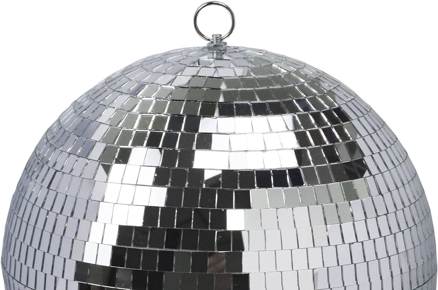 Sfera da discoteca a specchio da 30 cm, ideale per feste o DJ, effetto luce per Natale (30 cm, argento)